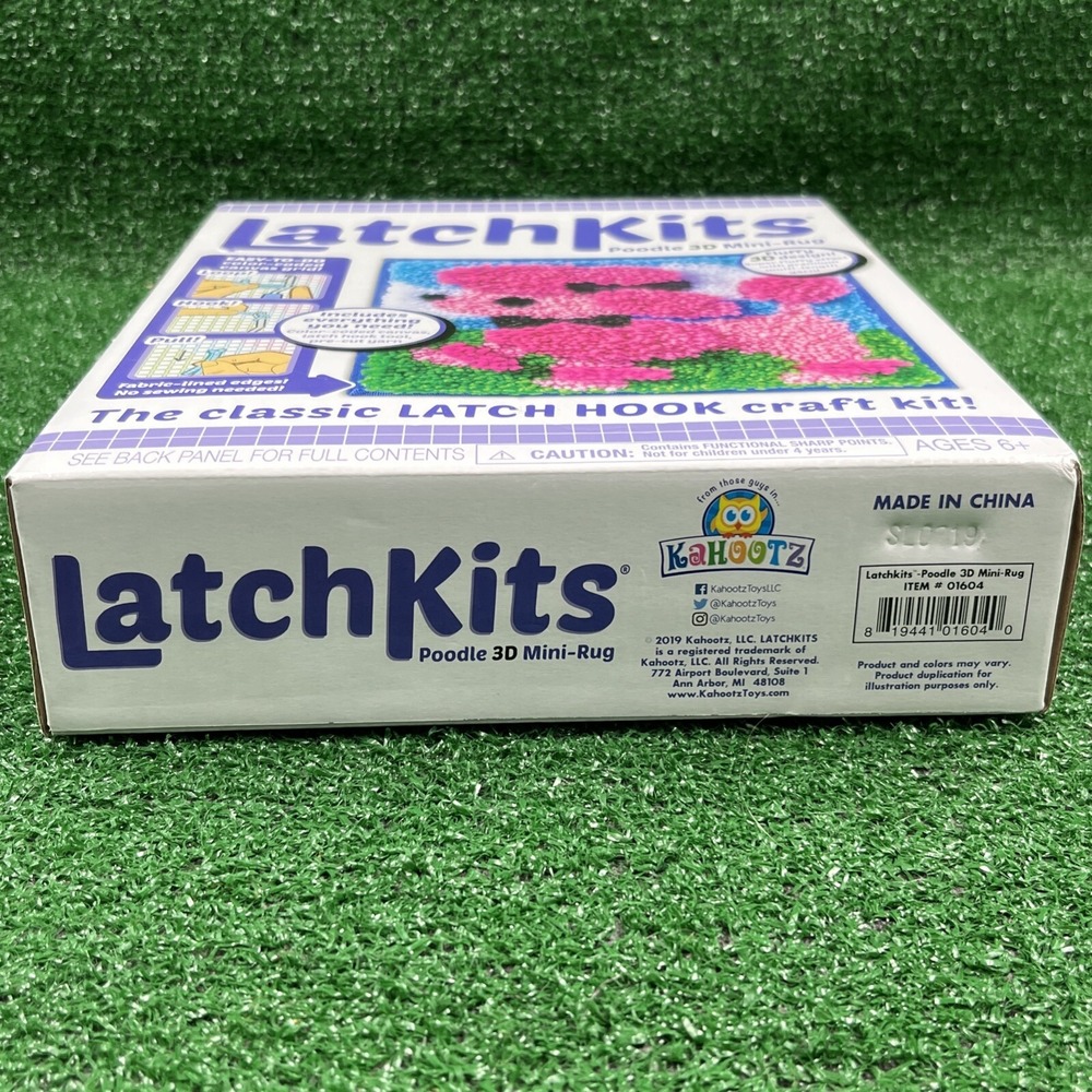 Latch Kits Poodle  3D Mini-Rug The Classic Latch Hook Craft Kit New - Picture 7 of 11